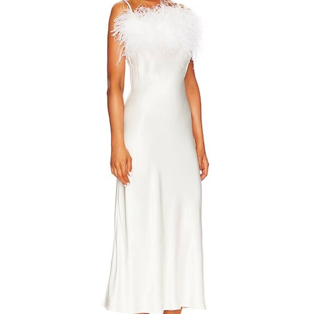 Sleeper Boheme Slip Dress with feathers - size XS extra small - new with tags - Picture 2 of 13